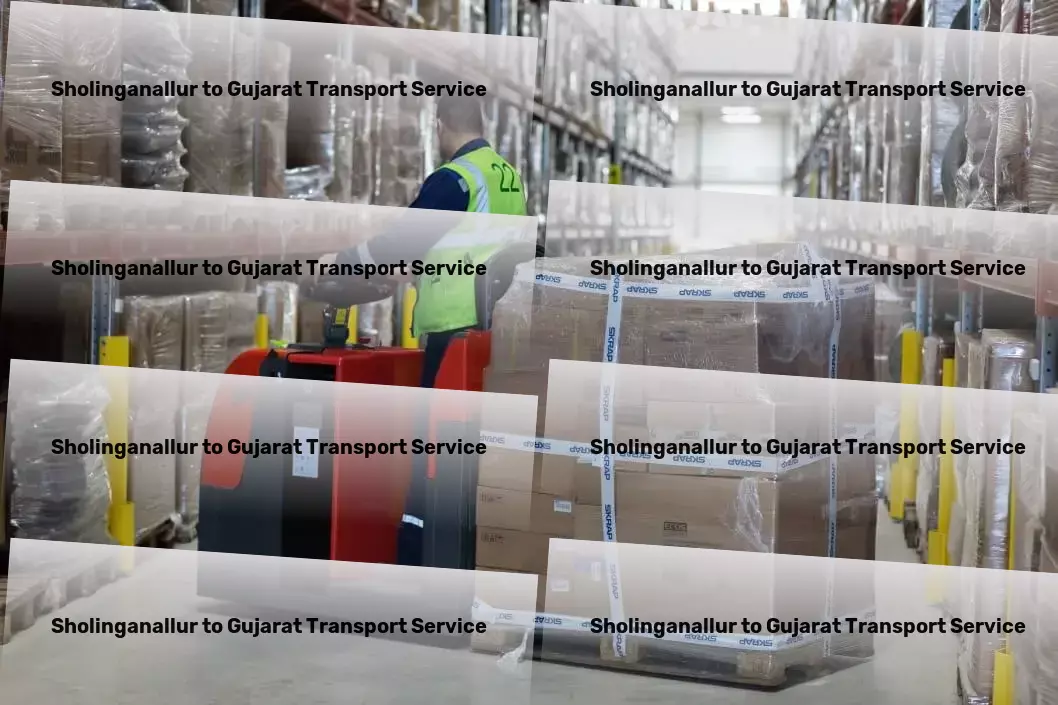 Sholinganallur to Gujarat Transport Secure freight forwarding