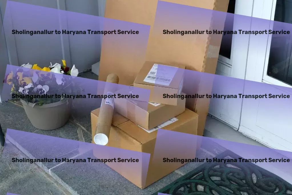 Sholinganallur to Haryana Transport Personal cargo transport